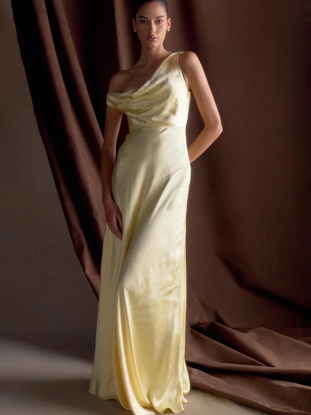 Butter Yellow - One Shoulder Dress - Pastel Lemon   - Jacinta MESHKI - XS/S